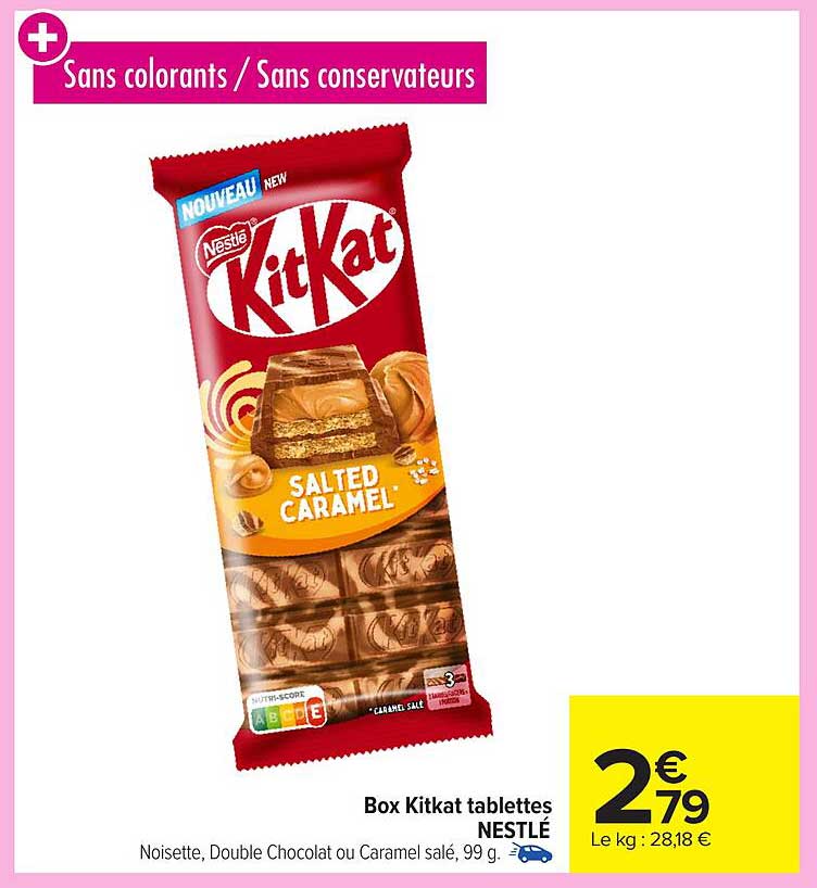Box Kitkat tablettes NESTLÉ