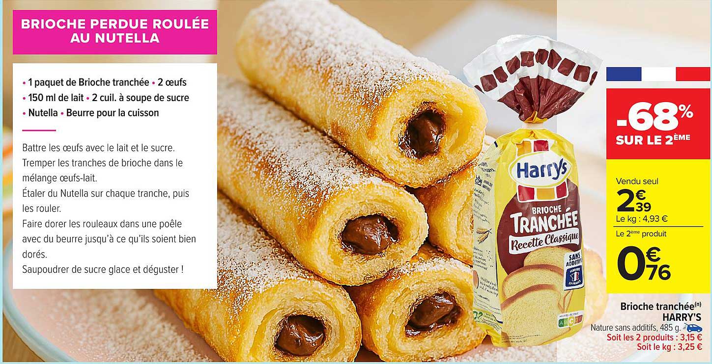 Brioche Perdue Roulée au Nutella