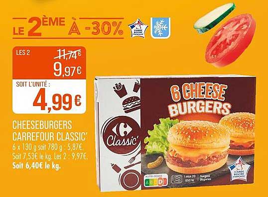 CHEESEBURGERS CARREFOUR CLASSIC