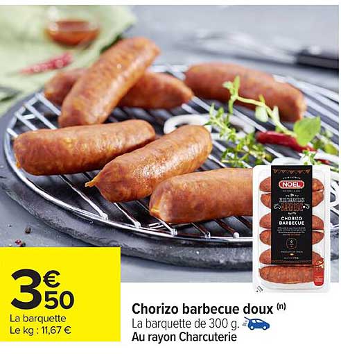 Chorizo barbecue doux