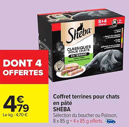 Coffret terrines pour chats en pâté SHEBA