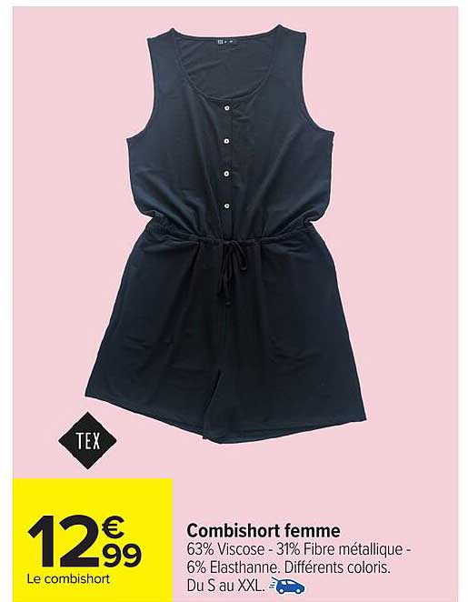 Combishort femme