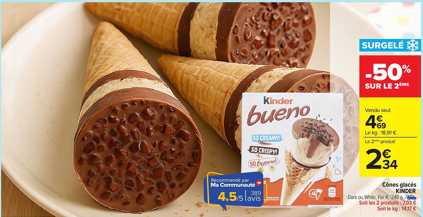 Cônes glacés KINDER