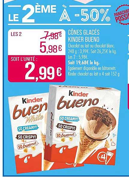 Cônes Glacés Kinder Bueno