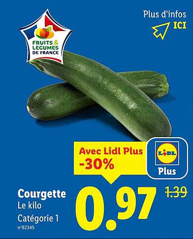 Courgette Le kilo