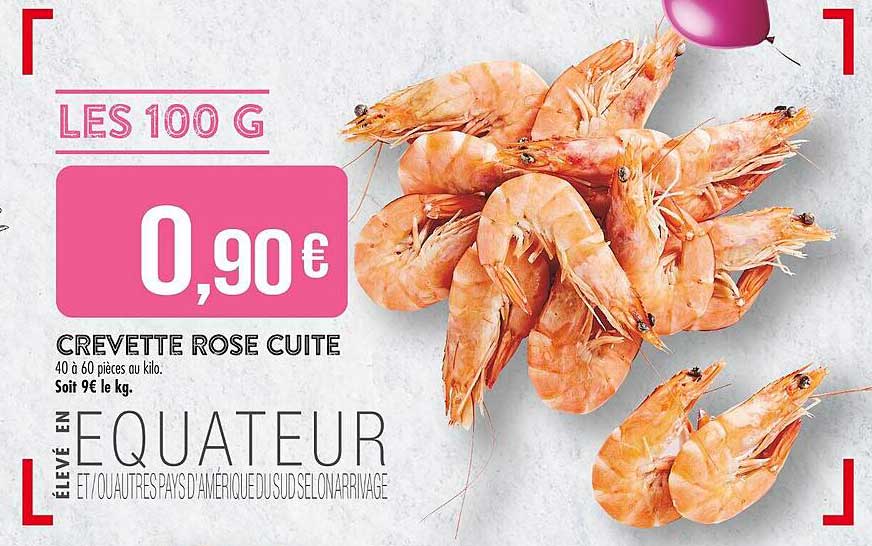 Crevette rose cuite