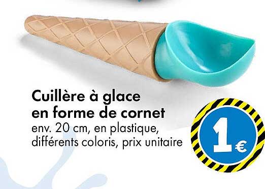 Cuillère à glace en forme de cornet