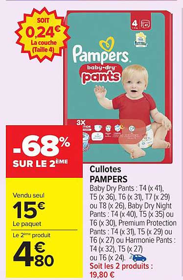 CULLOTTES PAMPERS Baby Dry Pants