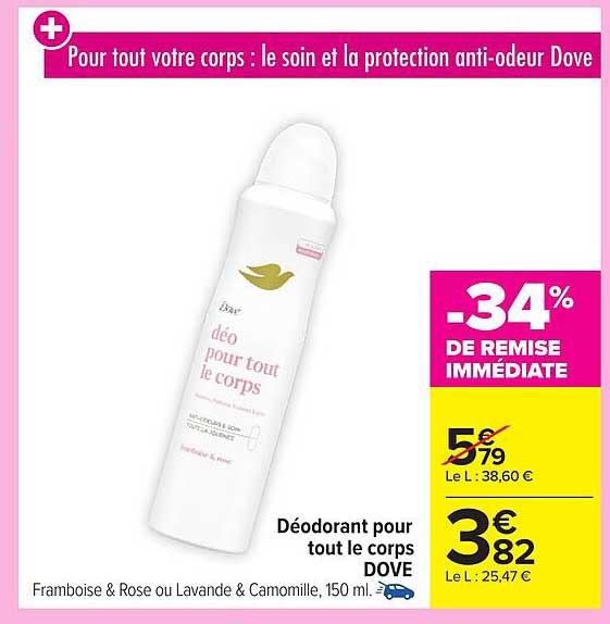 Déodorant pour tout le corps DOVE