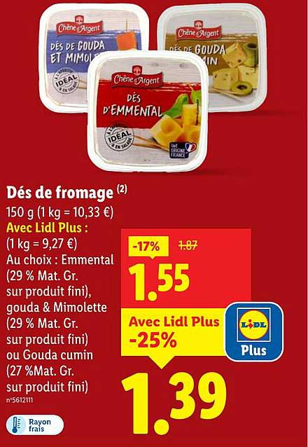 Dés de fromage