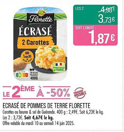 ÉCRASÉ DE POMMES DE TERRE FLORETTE