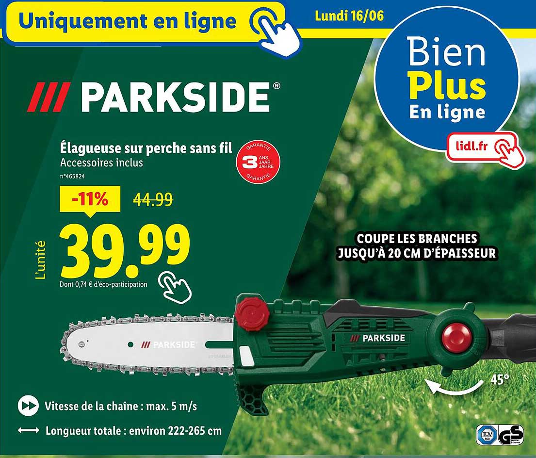 Élagueuse sur perche sans fil