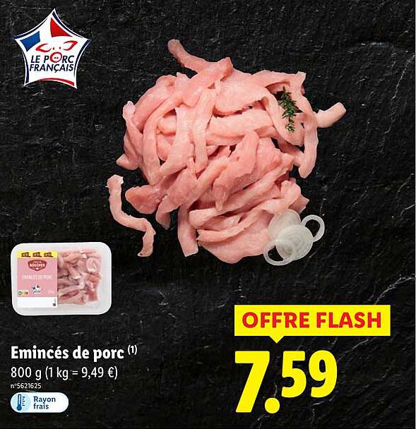 Emincés de porc