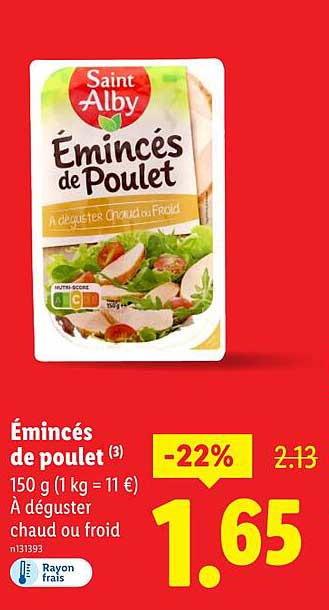 Émincés de poulet
