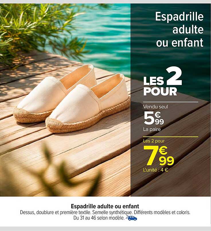 Espadrille adulte ou enfant
