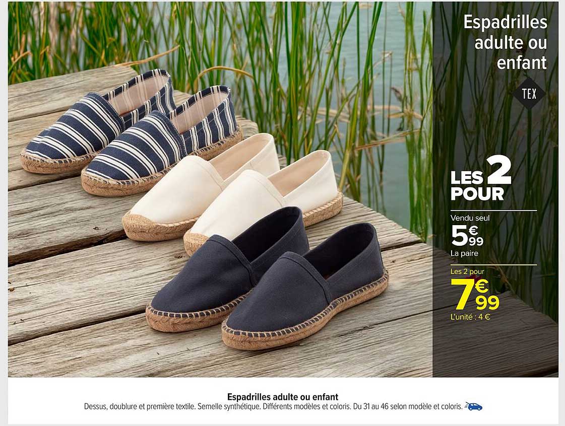 Espadrilles adulte ou enfant