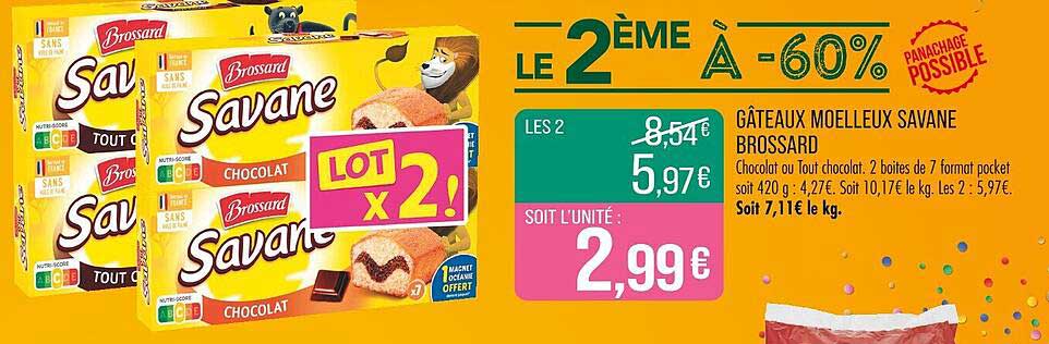 GÂTEAUX MOELLEUX SAVANE BROSSARD