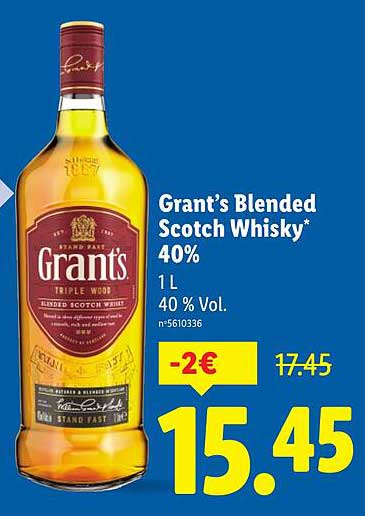Grant’s Blended Scotch Whisky* 40%