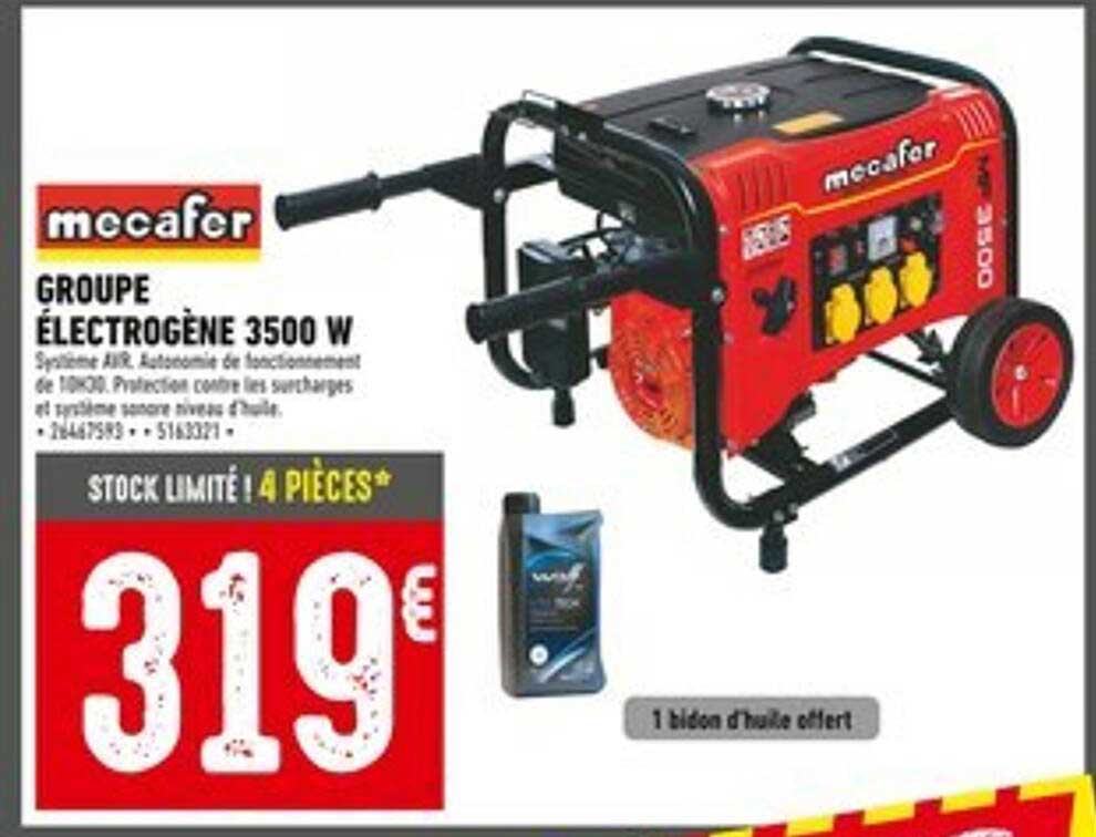 GROUPE ÉLECTROGÈNE 3500 W