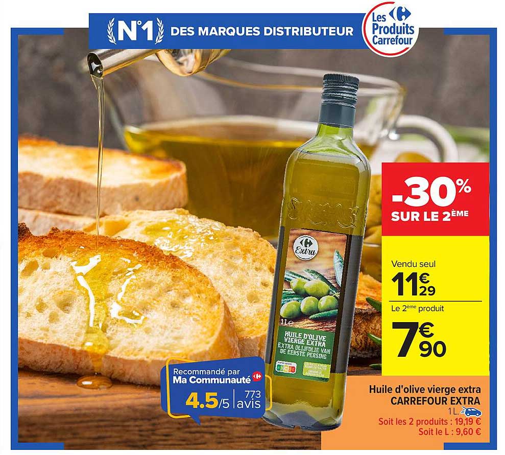 Huile d'olive vierge extra CARREFOUR EXTRA