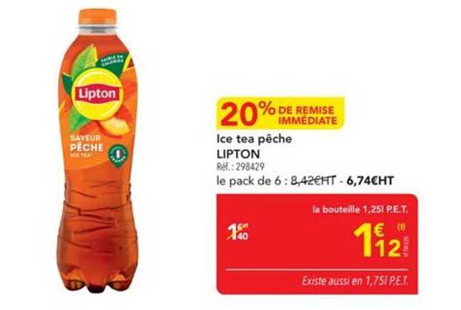 Ice tea pêche LIPTON
