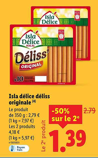 Isla délice délis' originale
