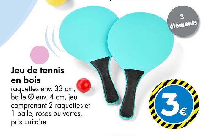 Jeu de tennis en bois