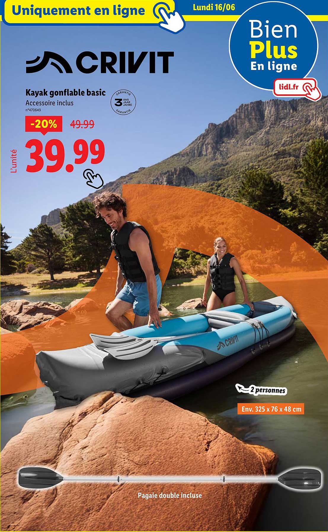 Kayak gonflable basic