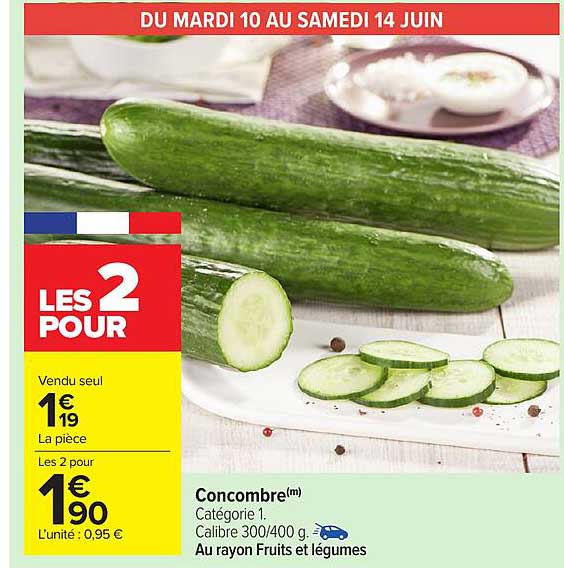 Les 2 pour 1,90 €