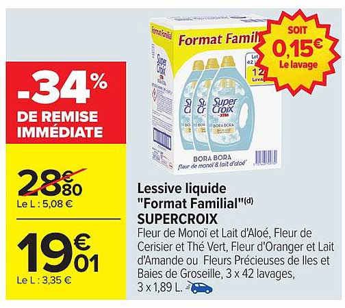 Lessive liquide 'Format Familial' SUPERCROIX