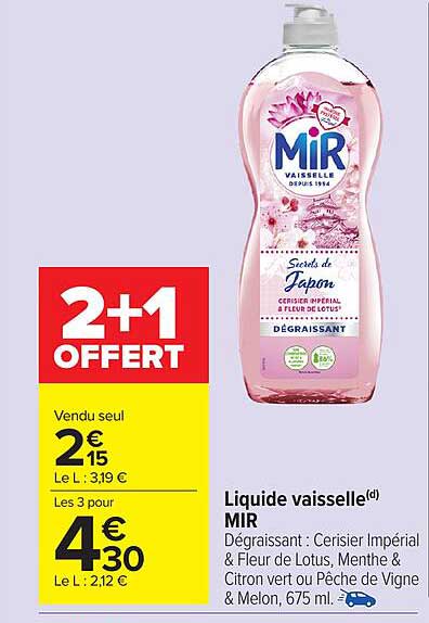 Liquide vaisselle(d) MIR - Secrets de Japon