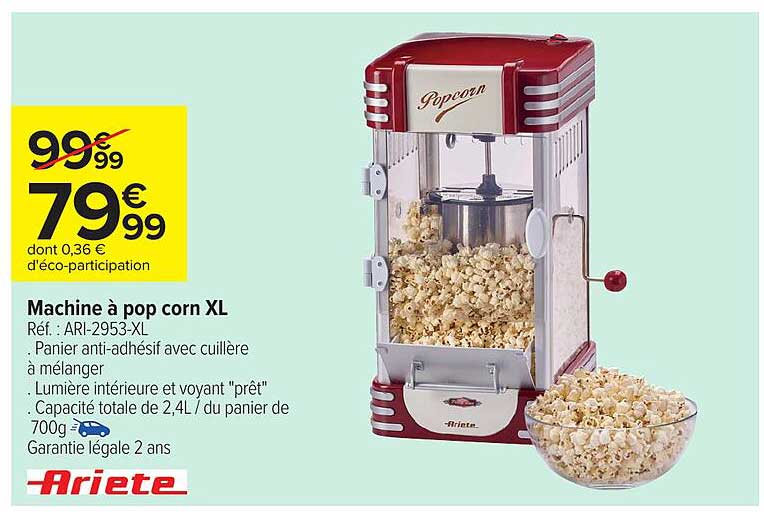 Machine à pop corn XL