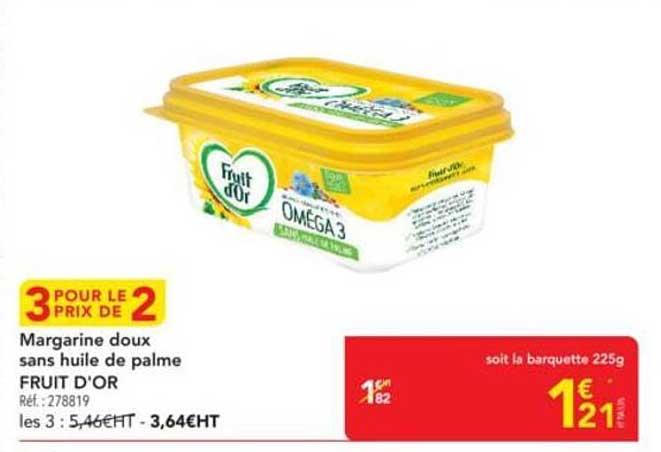 Margarele doux sans huile de palme FRUIT D'OR