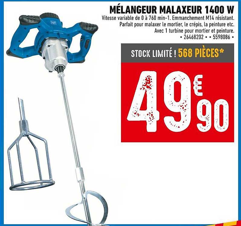 MÉLANGEUR MALAXEUR 1400 W