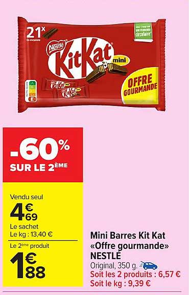 Mini Barres Kit Kat « Offre gourmande » NESTLÉ