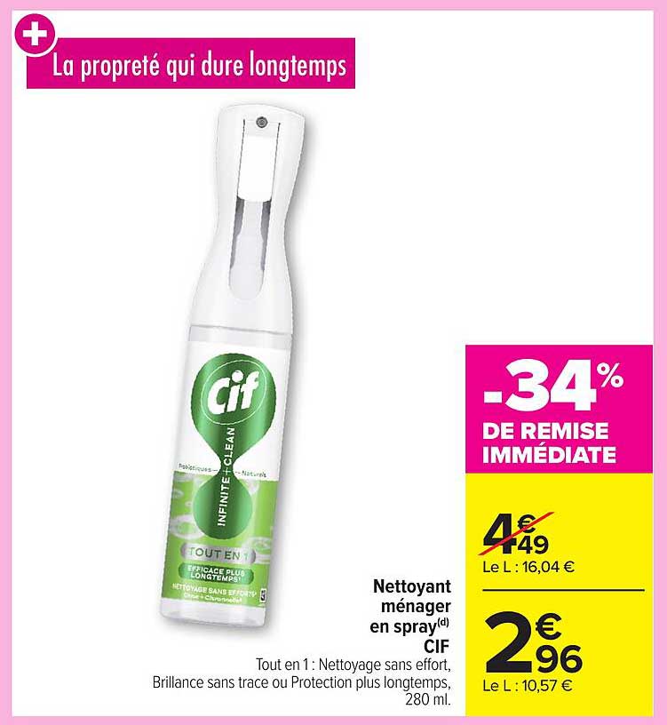 Nettoyant ménager en spray CIF