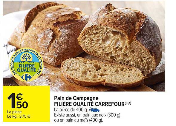 Pain de Campagne FILIÈRE QUALITÉ CARREFOUR