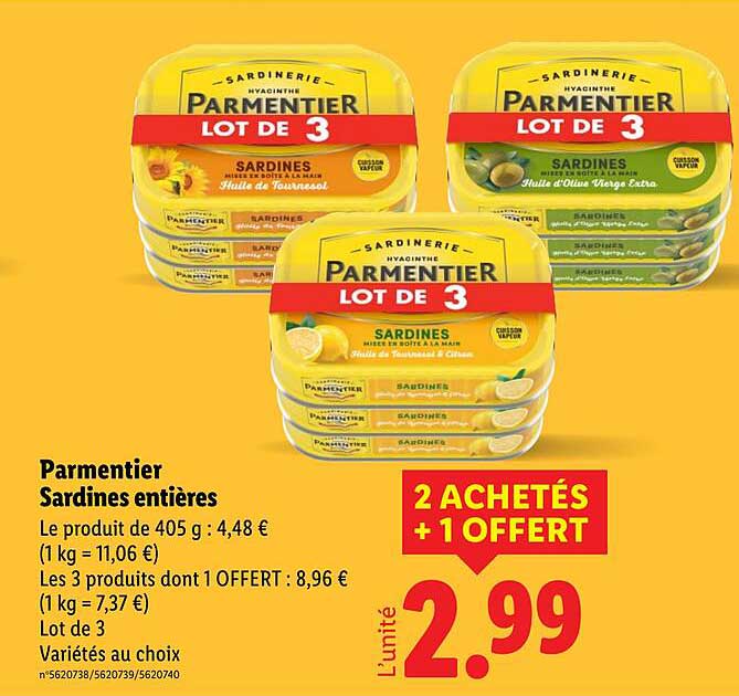 Parmentier Sardines entières