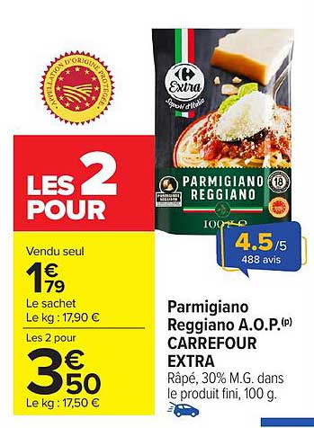Parmigiano Reggiano A.O.P.(®) CARREFOUR EXTRA