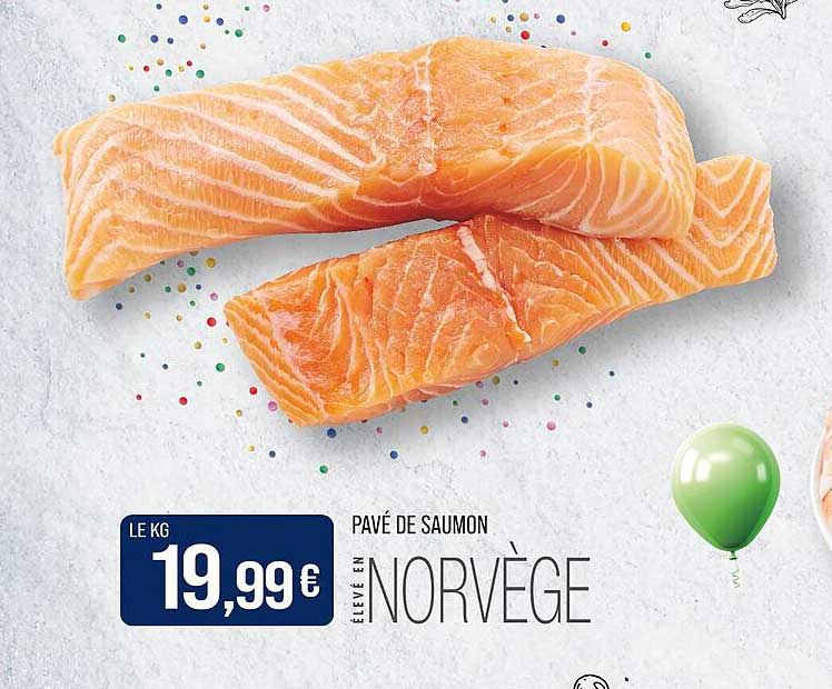 Pavé de saumon élevé en Norvège