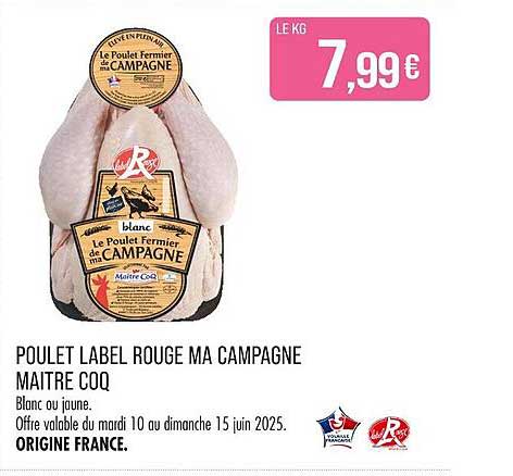 POULET LABEL ROUGE MA CAMPAGNE MAITRE COQ