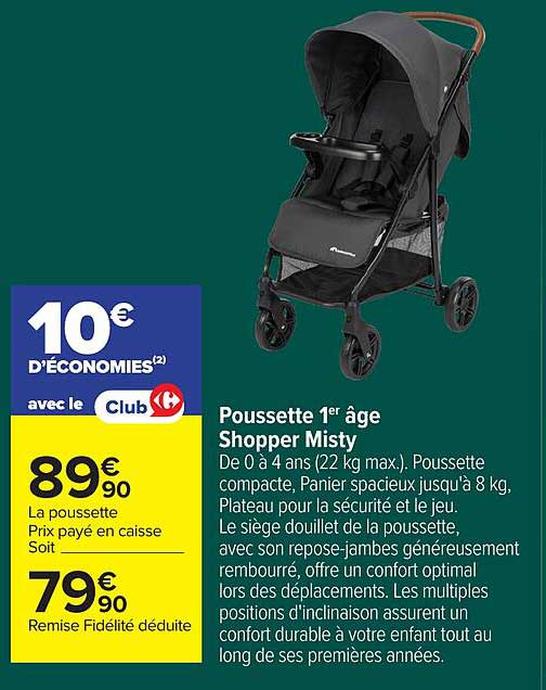 Poussette 1er âge Shopper Misty