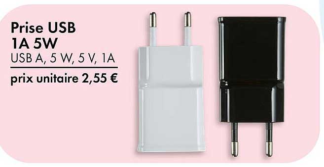 Prise USB 1A 5W