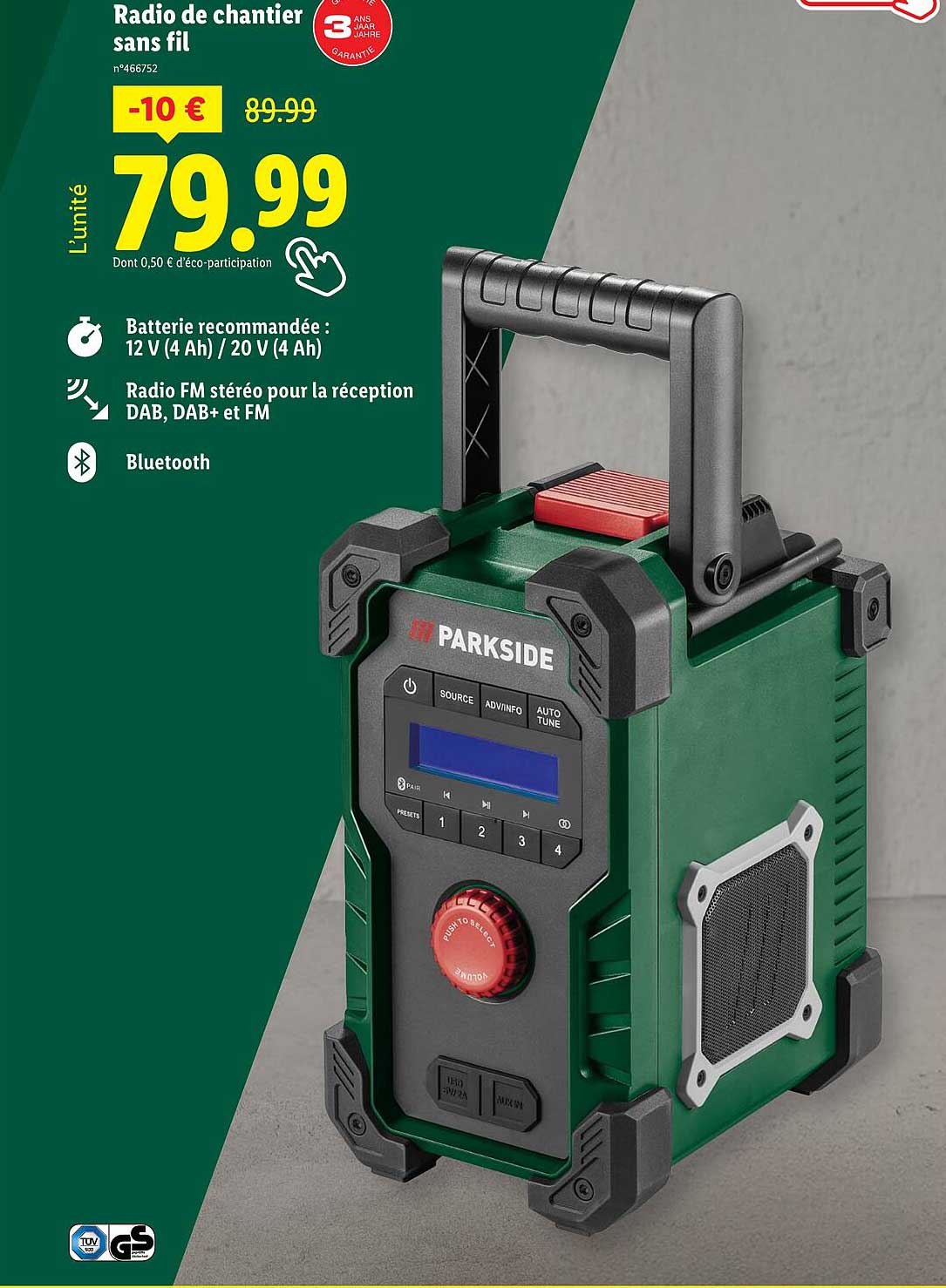 Radio de chantier sans fil