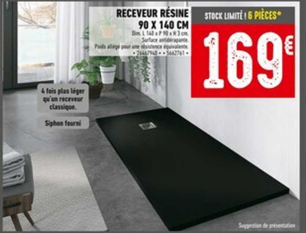 Receveur Résine 90 x 140 cm