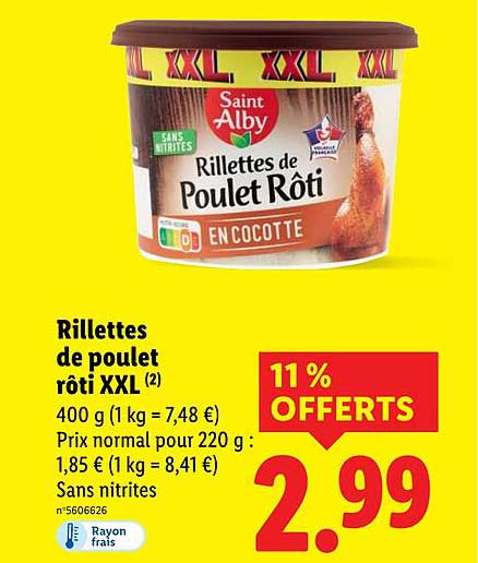 Rillettes de poulet rôti XXL