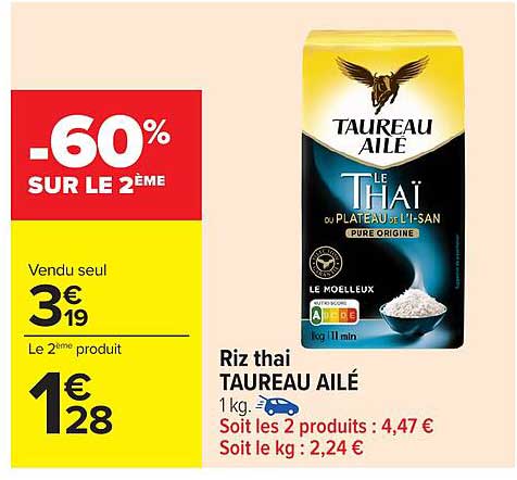 Riz thaï TAUREAU AILÉ