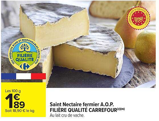 Saint Nectaire fermier A.O.P. FILIÈRE QUALITÉ CARREFOUR