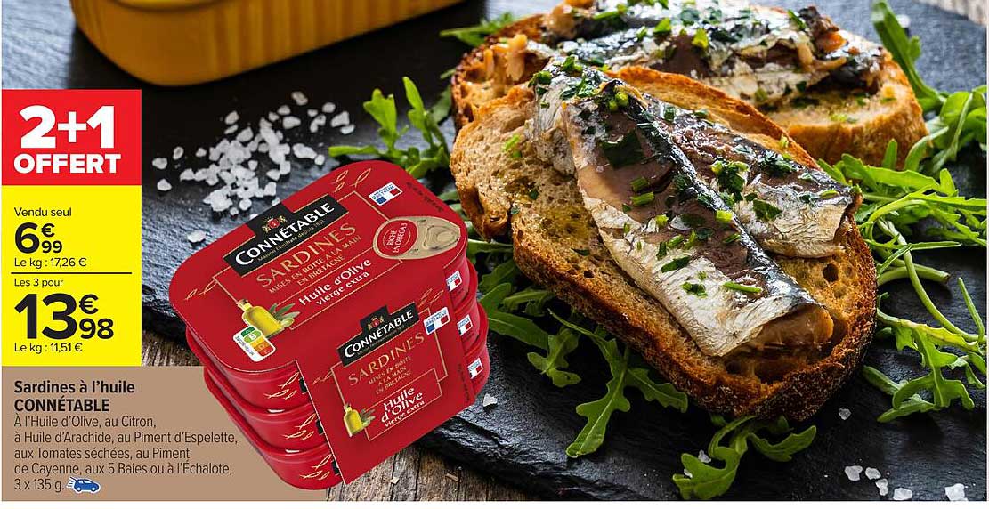 Sardines à l’huile CONNETABLE