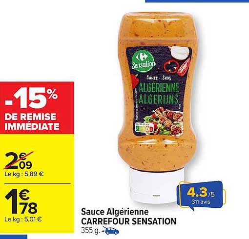 Sauce Algérienne CARREFOUR SENSATION